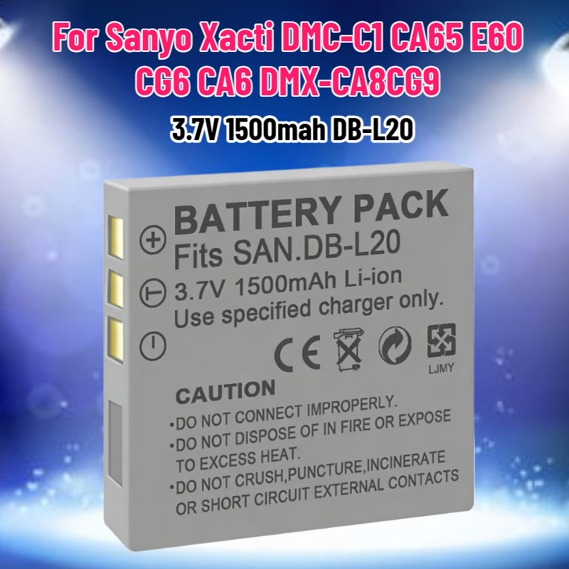 Drone Camera Action - 3.7V 1500mAh DB-L20 배터리 (산요 엑스액티