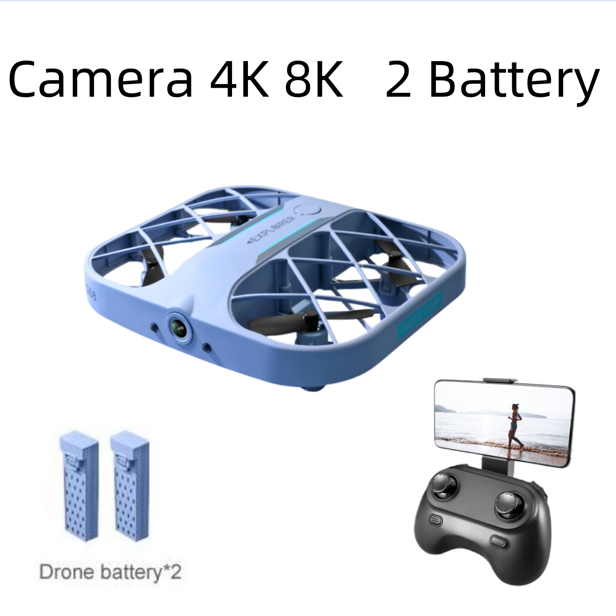 Drone Camera Night Vision - JJRC H107 FPV RC 드론(배터리 2개