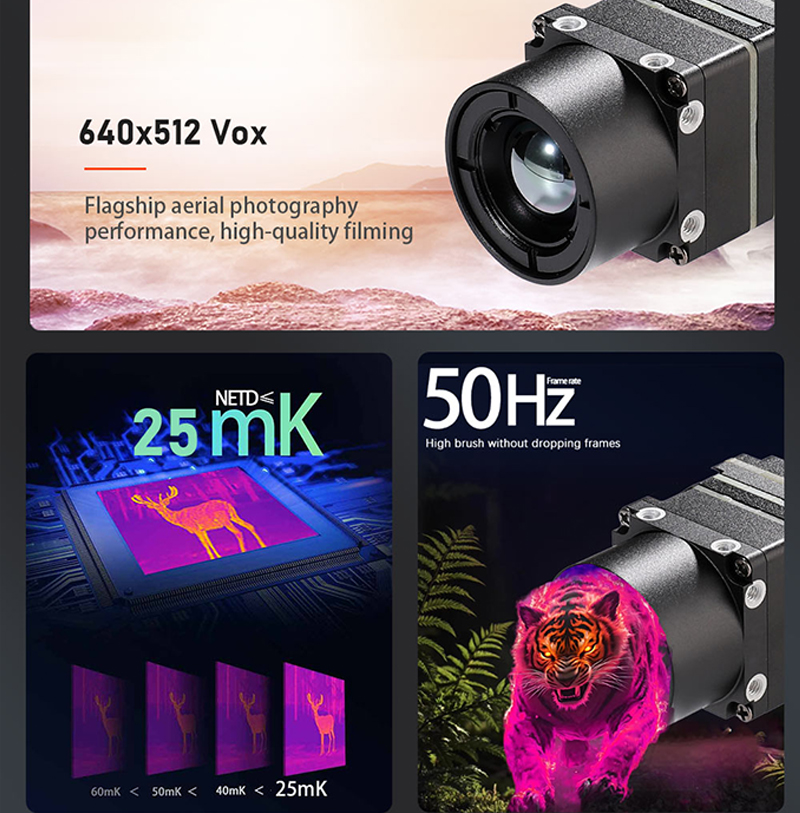Drone Camera Thermal - 신제품 640x512 FPV 드론 열화상 카메라