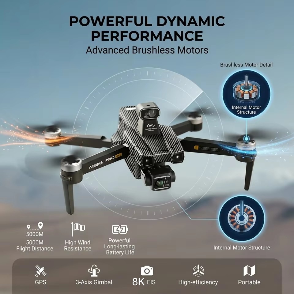 브러시리스 8K ESC 듀얼 카메라 드론 GPS 3축  - Drone Camera With Gimbal 리뷰 및 가격