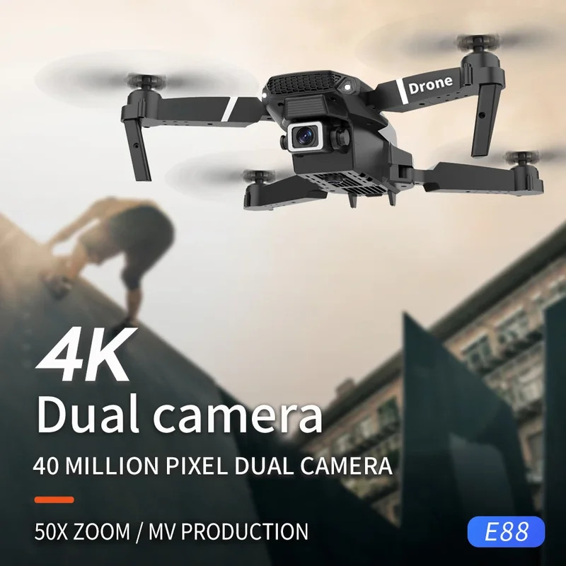 E88 프로 지능형 접이식 드론, 단일/듀얼 카메라 전 - Drone Camera Professional 리뷰 및 가격