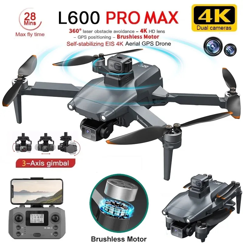 L600 PRO MAX GPS 드론 전문 4K 3축 P - Drone Camera With Gimbal 리뷰 및 가격