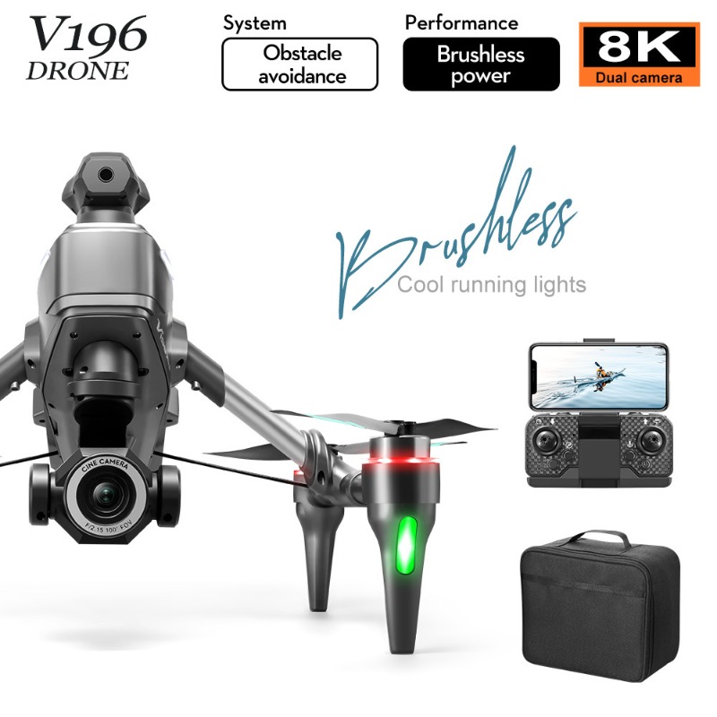 2025 V196 자동 장애물 회피 드론 8K HD 카 - Drone Camera With Gimbal 리뷰 및 가격